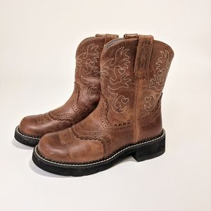 Ariat Fat Baby Leather Women's Boots 6B brown
